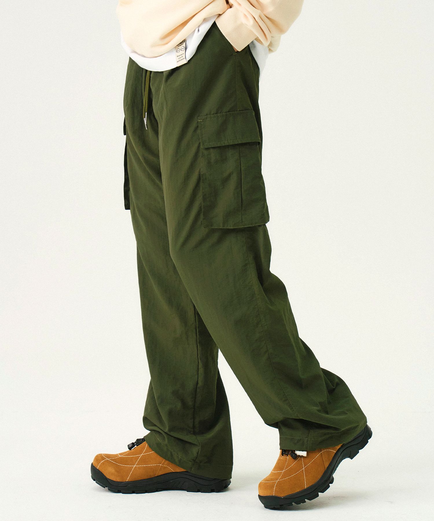【GRAVER】24FW★ Banding Nylon Cargo Pants MUSINSA | GRAVER [UNISEX]Banding Nylon Cargo Pants_Black