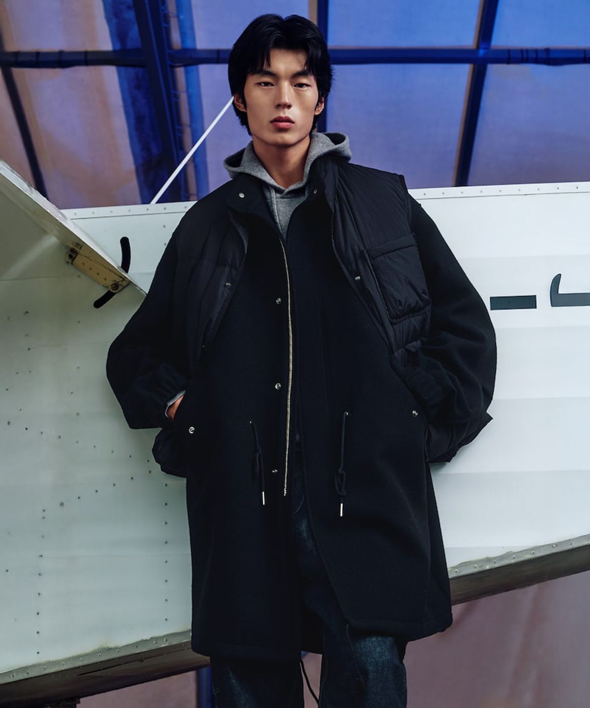 시프트지(SHIFT.G) Wool Parka  Black