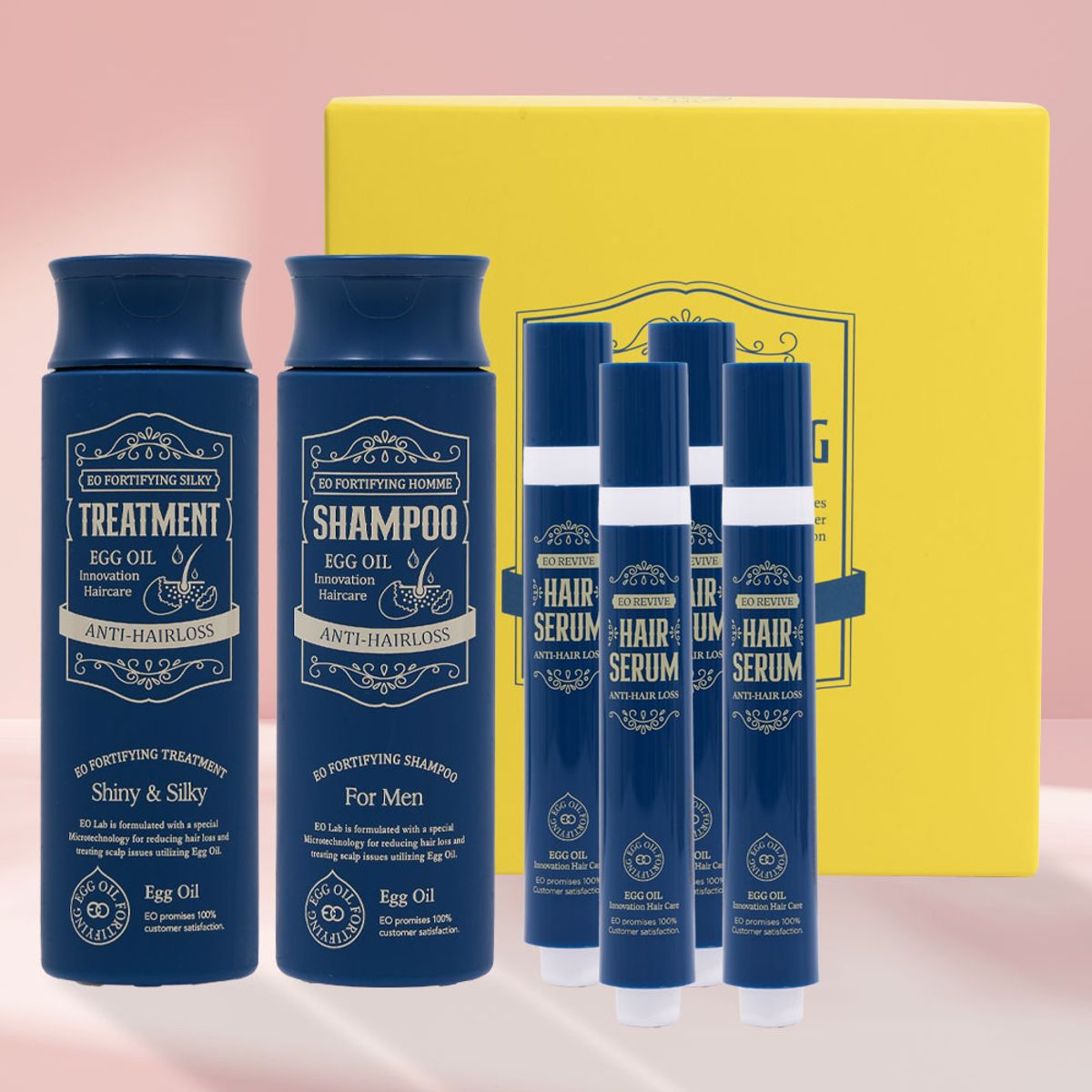 에오 포리파잉 (샴푸 & 트리트먼트)(EO FORTIFYING SHAMPOO & TREATMENT) 포리파잉 옴므 샴푸+트리트먼트 + 리바이브 세럼 4개 세트