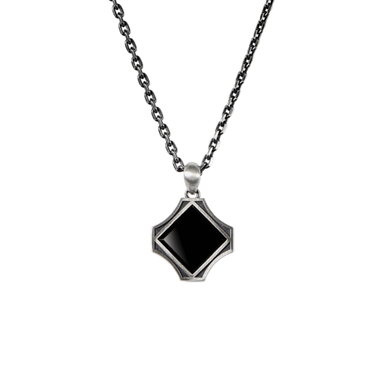 Octagon Black Onyx  Pendant