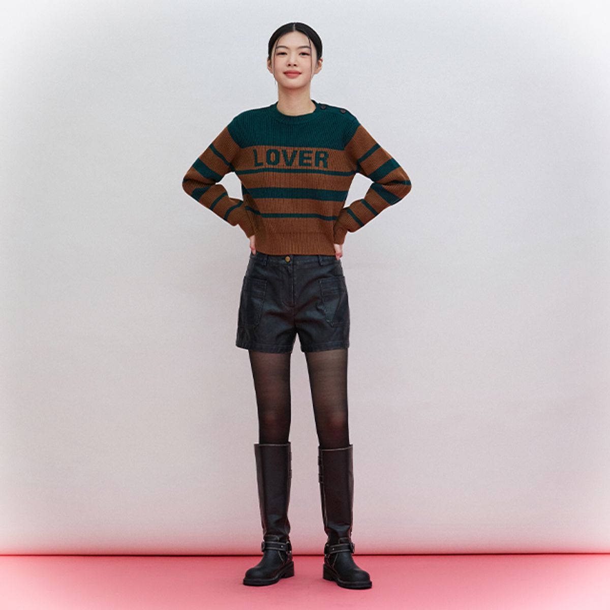 랩(LAP) 아웃포켓 기본 레자 팬츠 AQ4LPA60