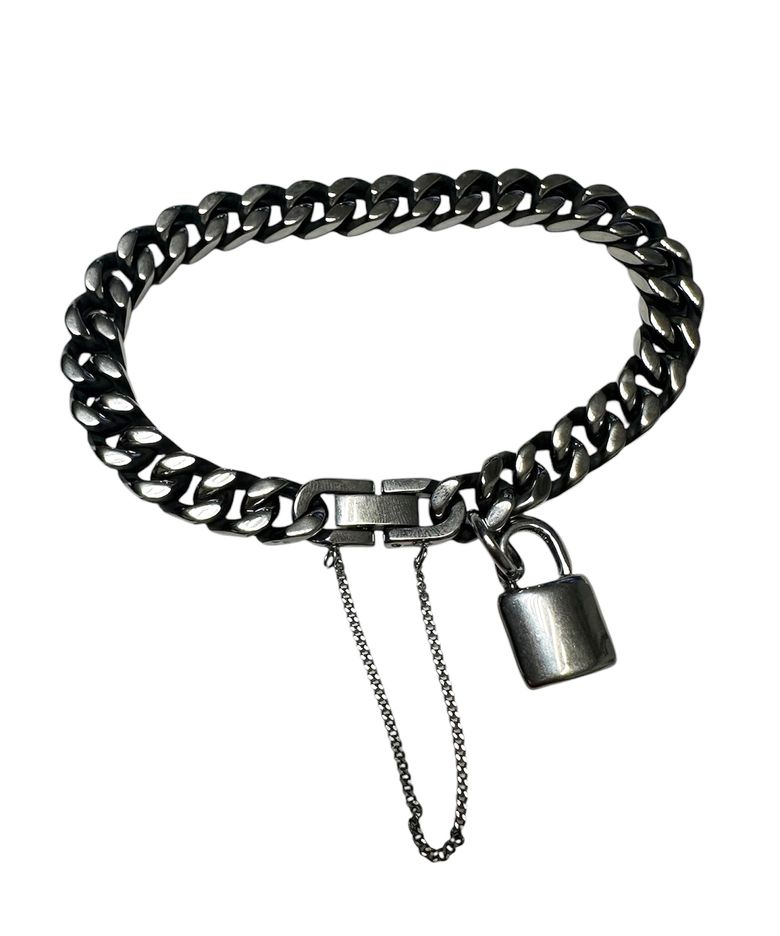 Vintage Cuban Chain Surgical Steel Bracelet ((steel))