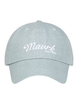 노트 로고 볼캡 블랙 스카이블루