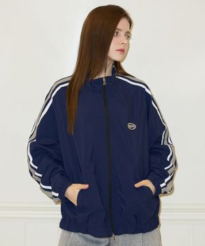THREE LINE NYLON JACKET NAVY