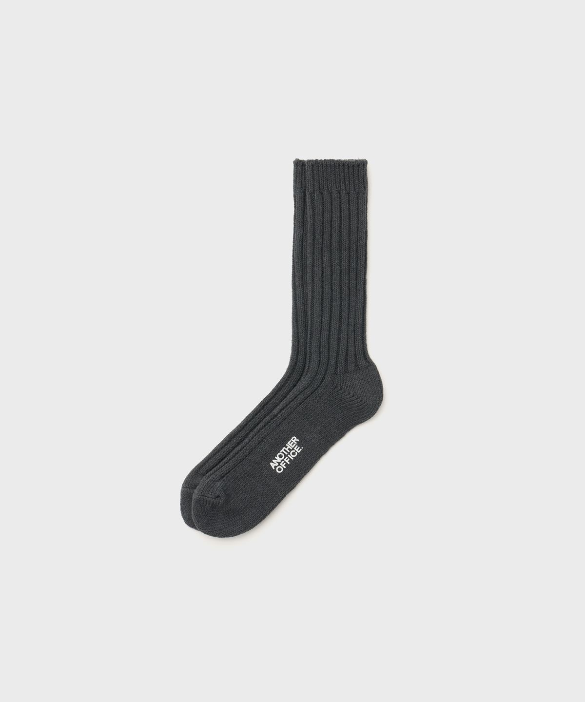 어나더 오피스(ANOTHER OFFICE) Overlay Ribbed Socks (Heather Charcoal)