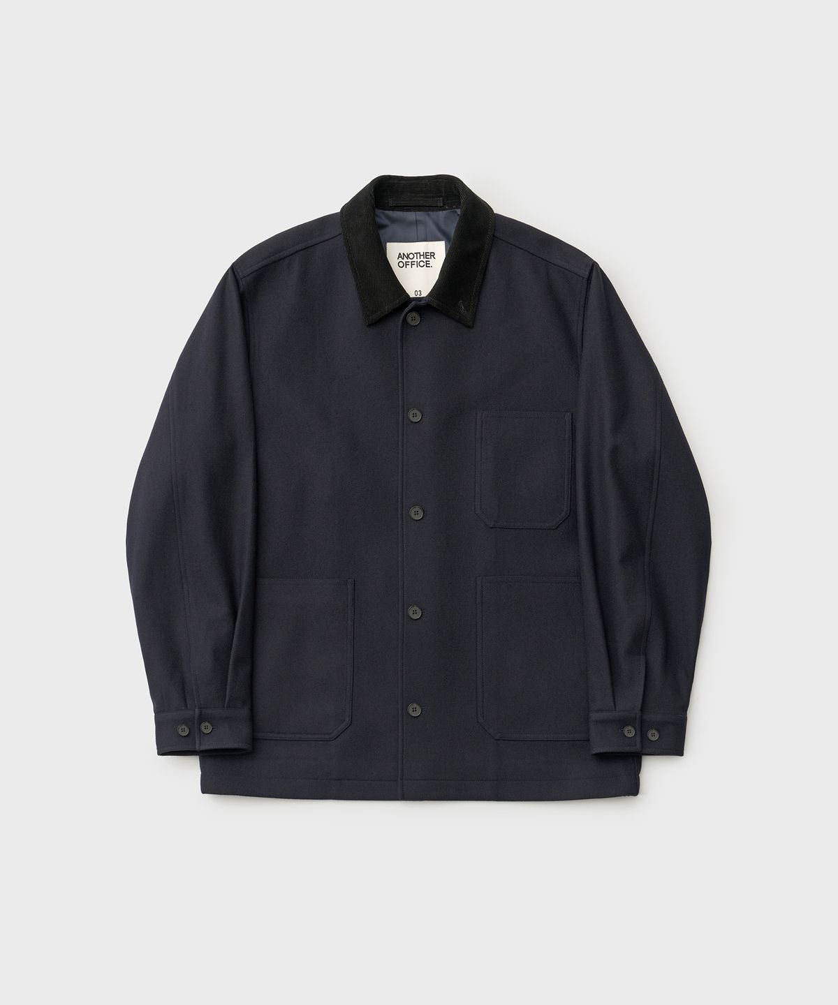 어나더 오피스(ANOTHER OFFICE) Santiago Cashmere Work Jacket (Navy)