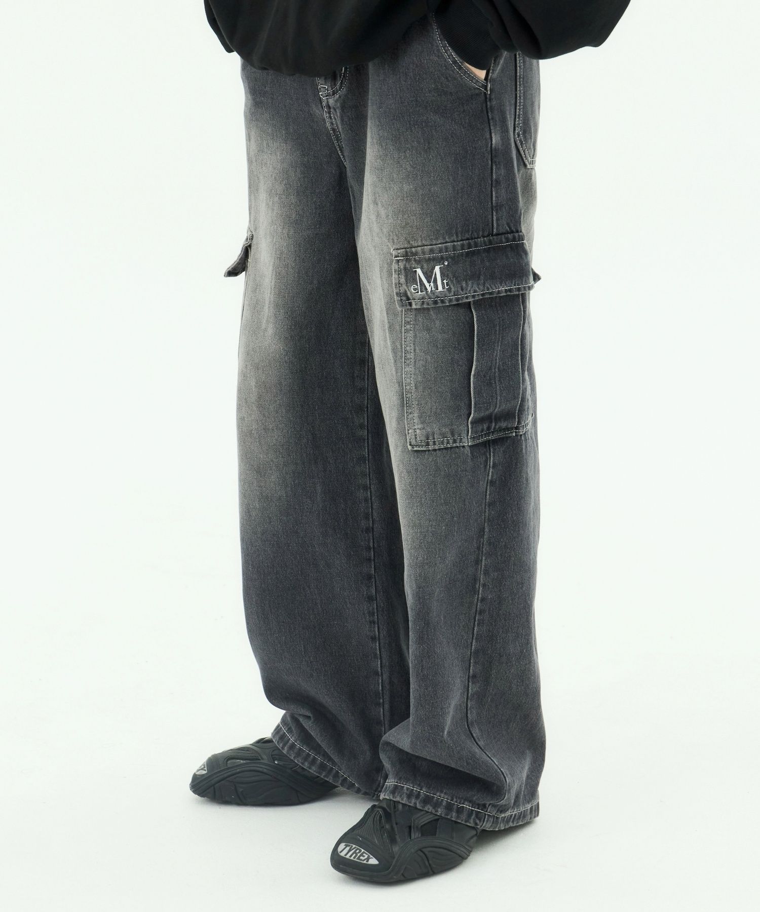 ☆韓国☆［MUCENT］CARLET WIDE CARGO DENIM PANTS 2color S-2XL MUSINSA | MUCENT Callet Wide Cargo Denim Pants (2 Colors)