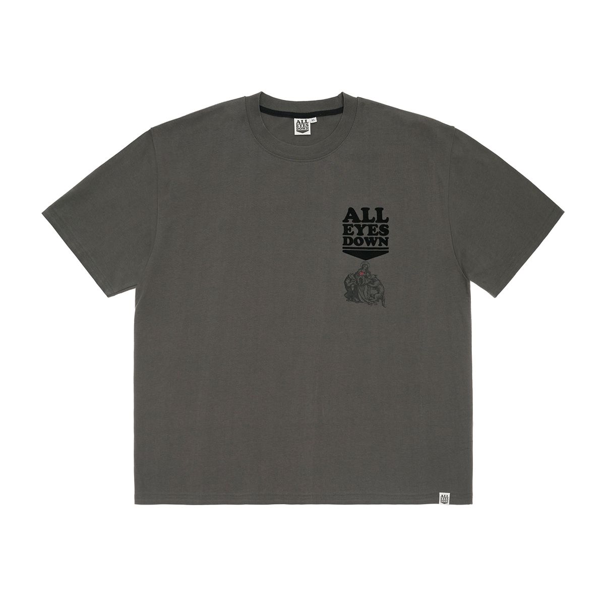 올아이즈다운(ALL EYES DOWN) MARIA JEJN T-SHIRT (CHARCOAL)