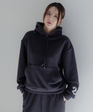 양면 보아퍼 후드 챠콜