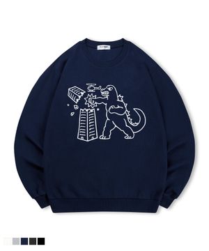 [논기모or기모] 자이언트비스트 프린팅 스웨트 셔츠