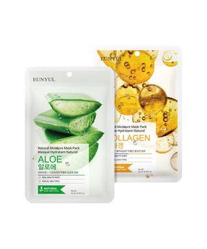 내츄럴 마스크팩 50매 (알로에25매+콜라겐25매)
