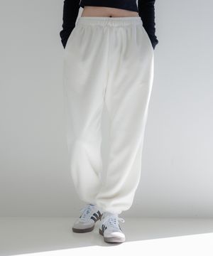 양면 보아퍼 조거 팬츠 아이보리