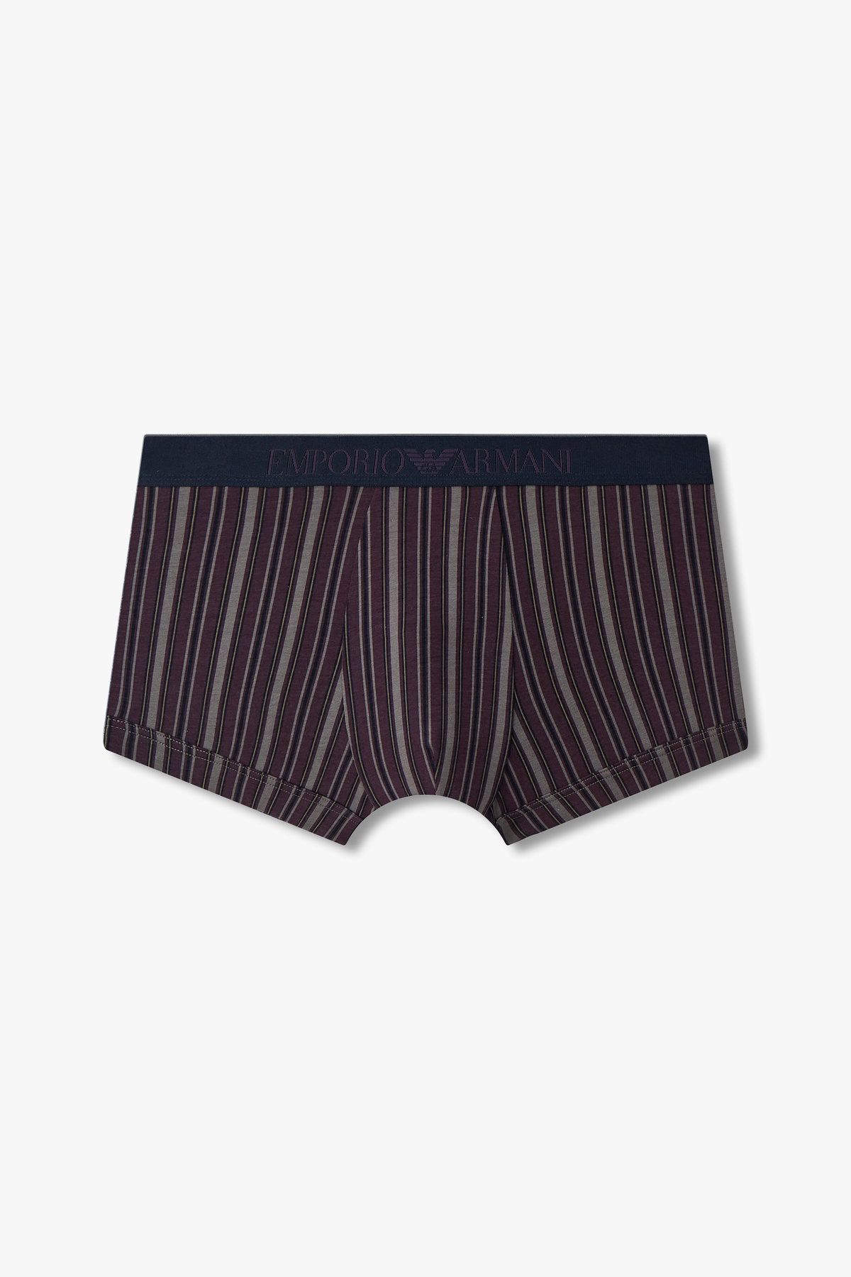 엠포리오 아르마니 언더웨어(EMPORIO ARMANI UNDERWEAR) 남성 로고 밴딩 패턴드 코튼 드로즈_퍼플 0814312001