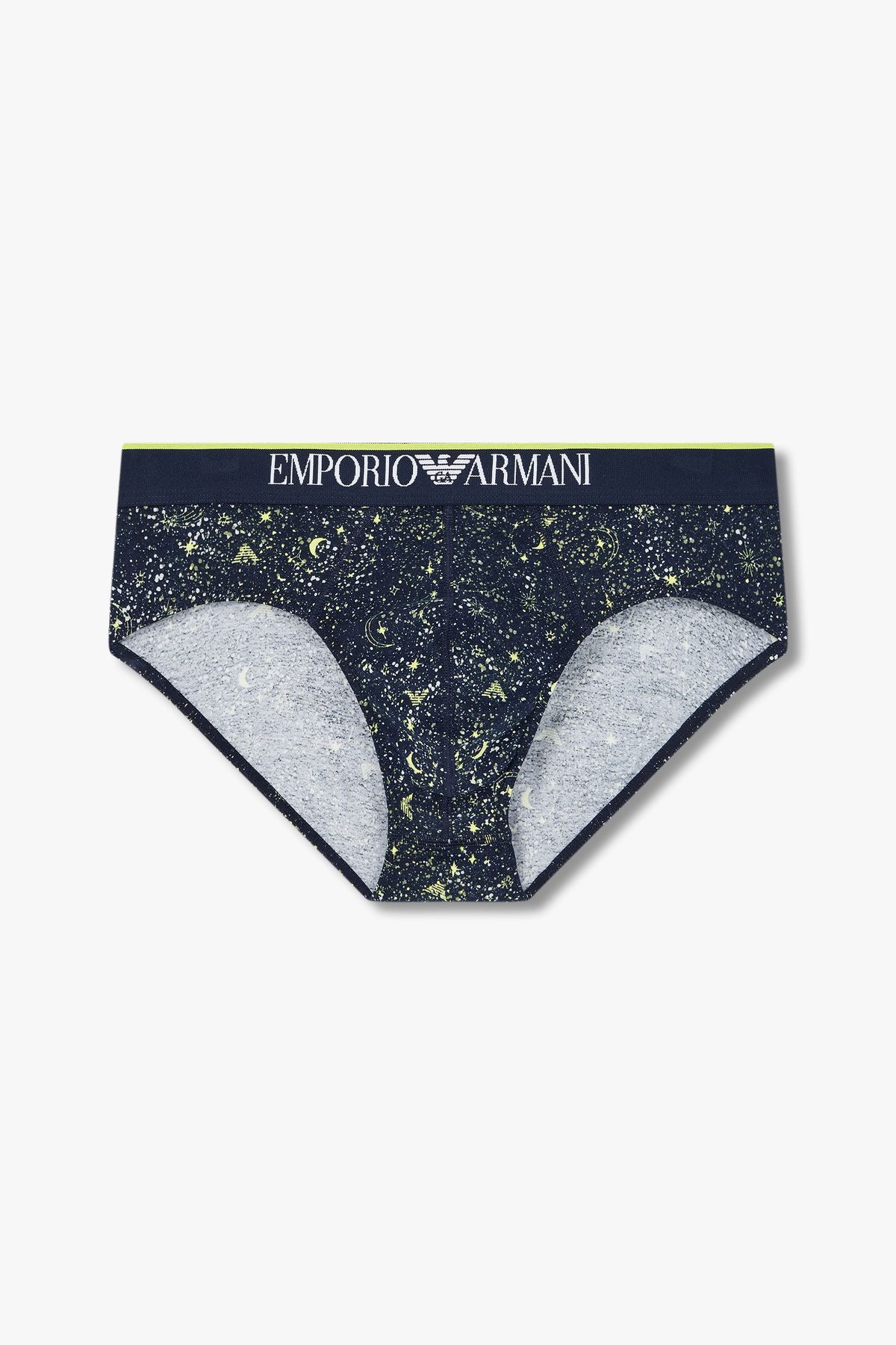엠포리오 아르마니 언더웨어(EMPORIO ARMANI UNDERWEAR) 남성 라인 밴딩 스타 패턴 브리프_마린 0814311047