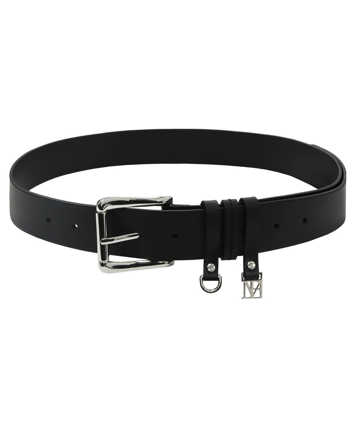 트리밍버드(TREEMINGBIRD) Wide buckle cowhide leather belt [ Black ]