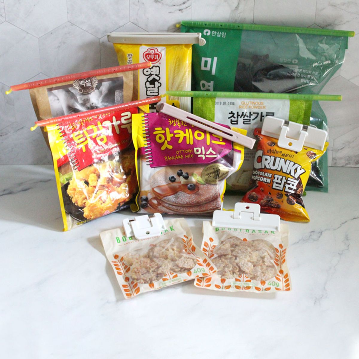 키친구(KITCHENGU) 봉지 밀봉 다용도집게 3P세트