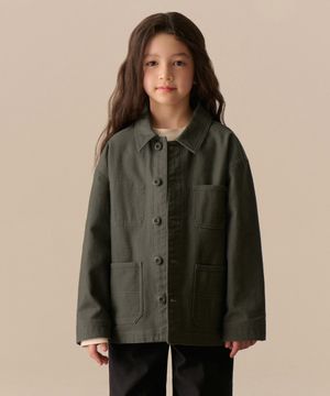 백 사틴 초어 재킷 [카키]