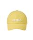 APPLIQUE BALL CAP-YELLOW