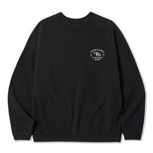 브이넥 카운티 맨투맨 - 블랙