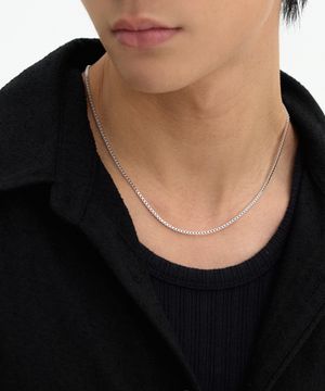 Box Chain Necklace - White