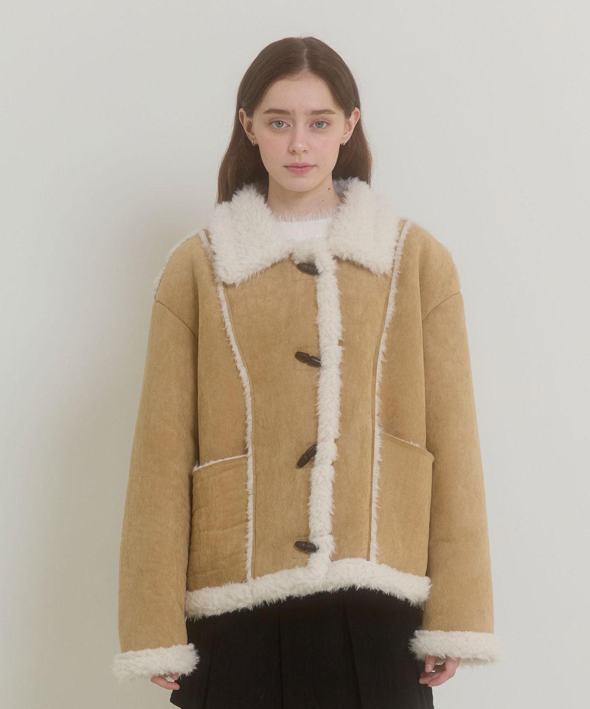 핑크파인애플(PINK PINEAPPLE) SNOWDRIFT TOGGLE JACKET_BEIGE