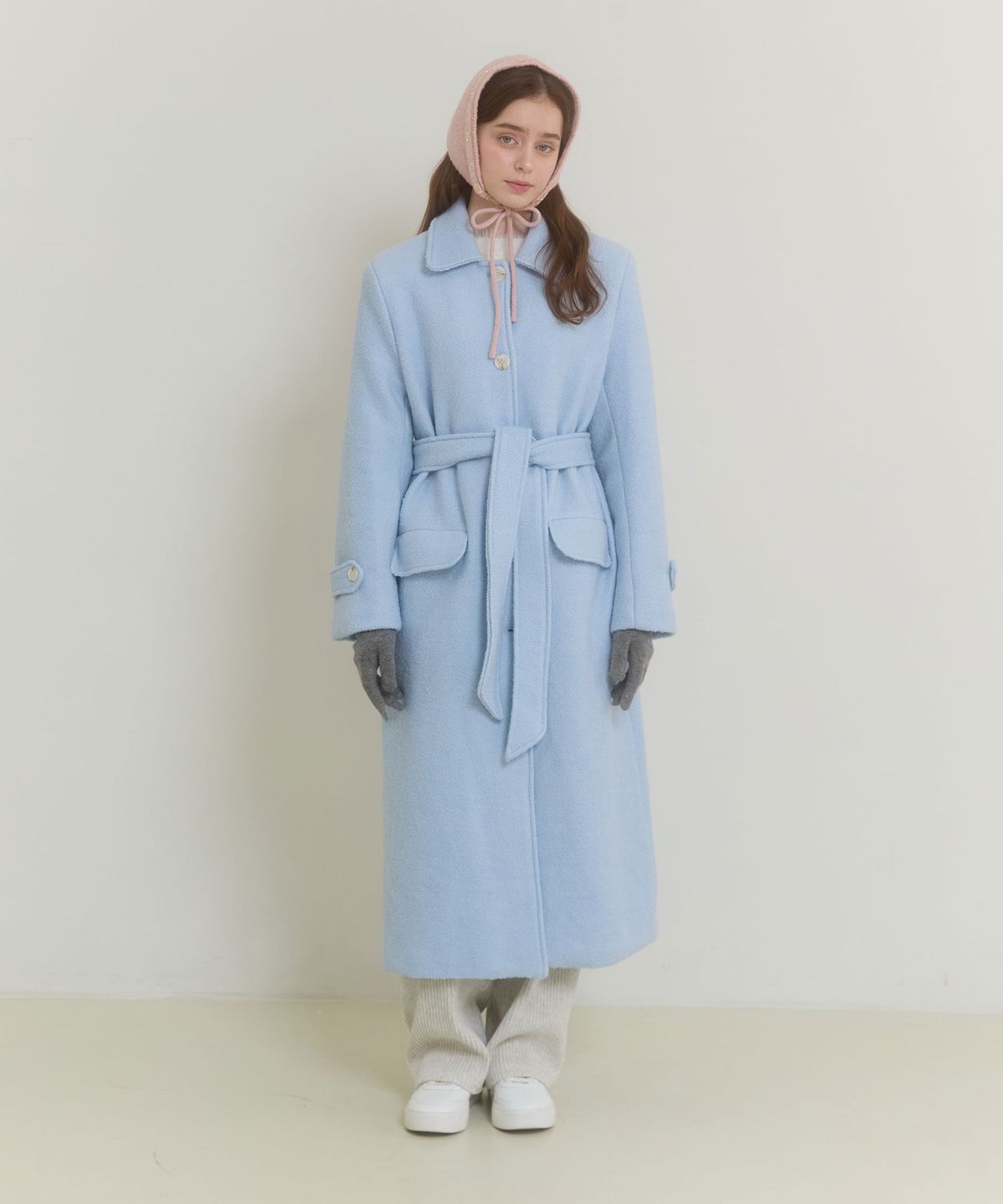 핑크파인애플(PINK PINEAPPLE) FAIRY LACE COLLAR COAT_SKY BLUE
