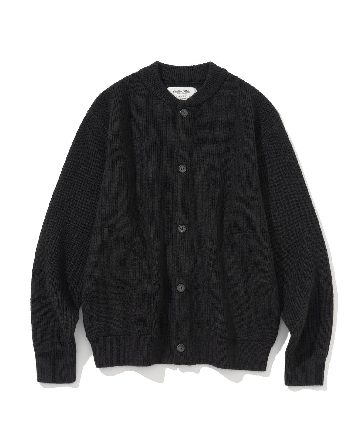 유니폼브릿지(UNIFORM BRIDGE) fisherman wool knit cardigan black