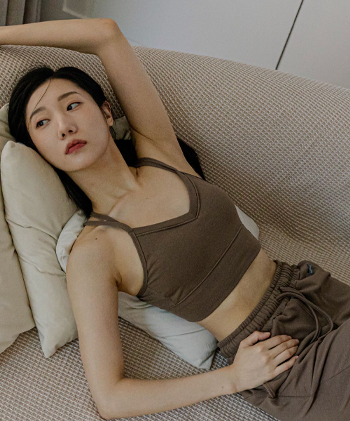 모어아웃(MOREOUT) 여성요가복 이븐 셋업 브라탑 2TT4237