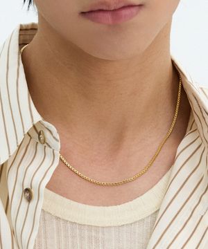 Box Chain Necklace - Yellow