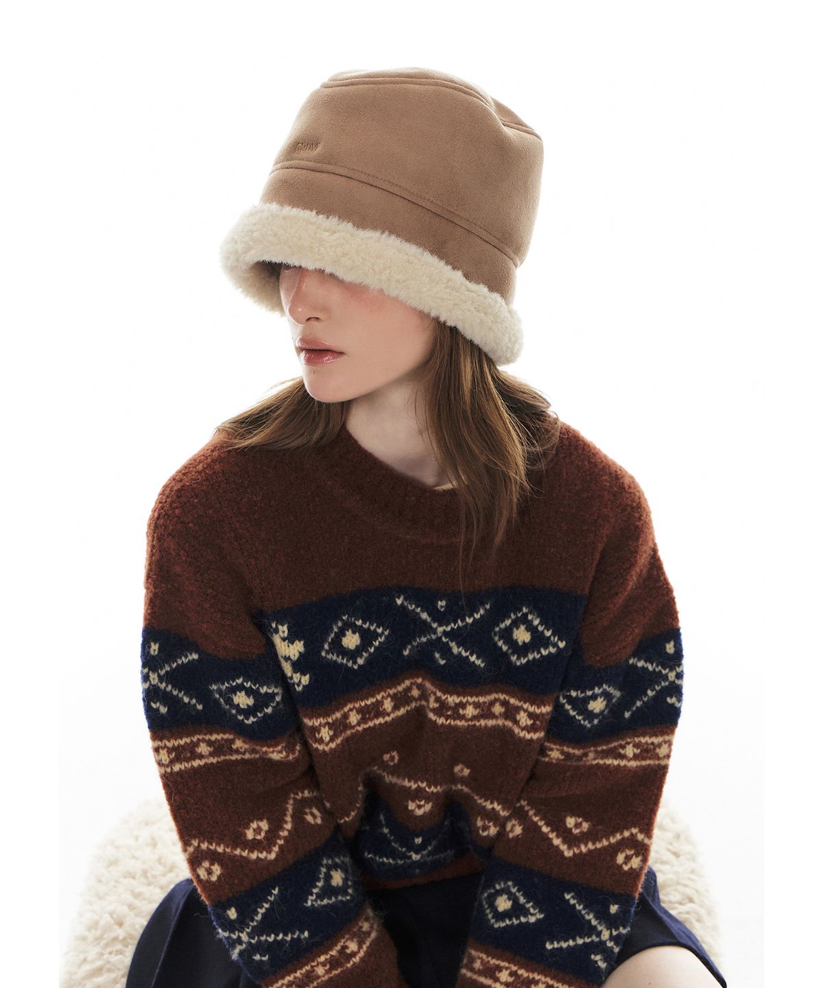 그로브(GROVE) SHEARLING MUSTANG HAT (2COLOR)