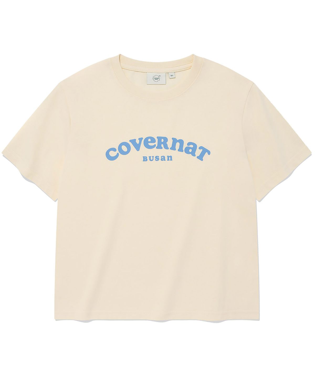 커버낫 우먼(COVERNAT WOMAN) 우먼 쿠퍼 로고 부산 티셔츠 Cream