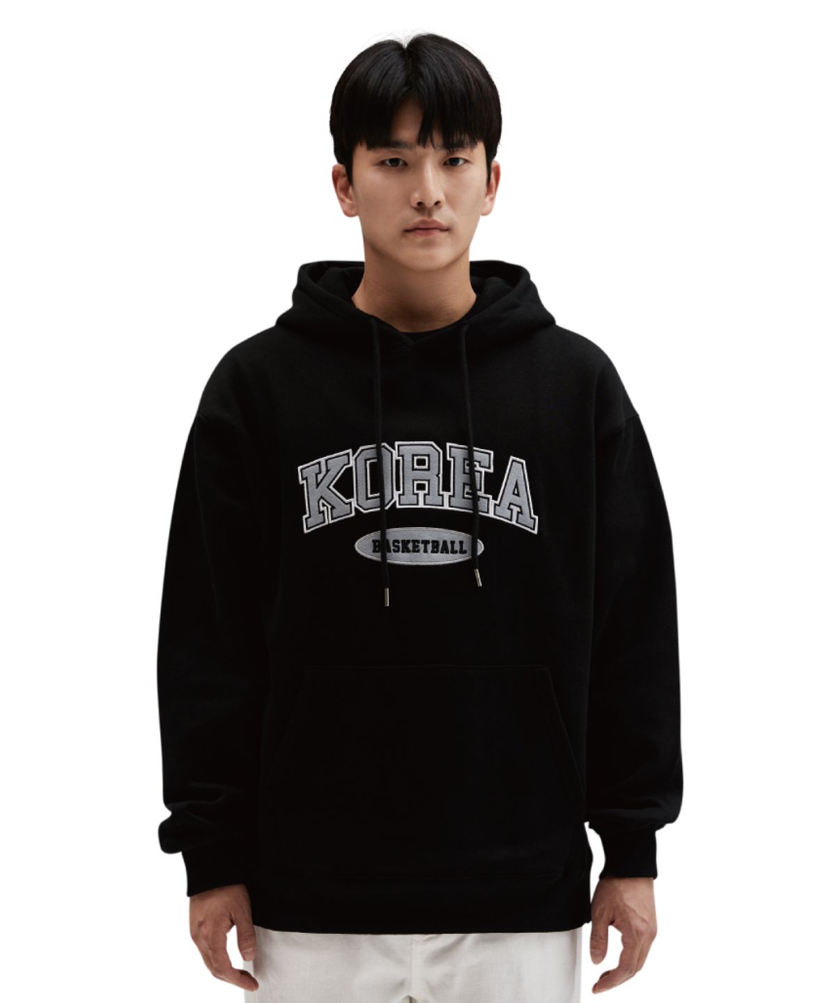 버저비터(BUZZERBEATER) 코리아 아치 로고 후드_블랙