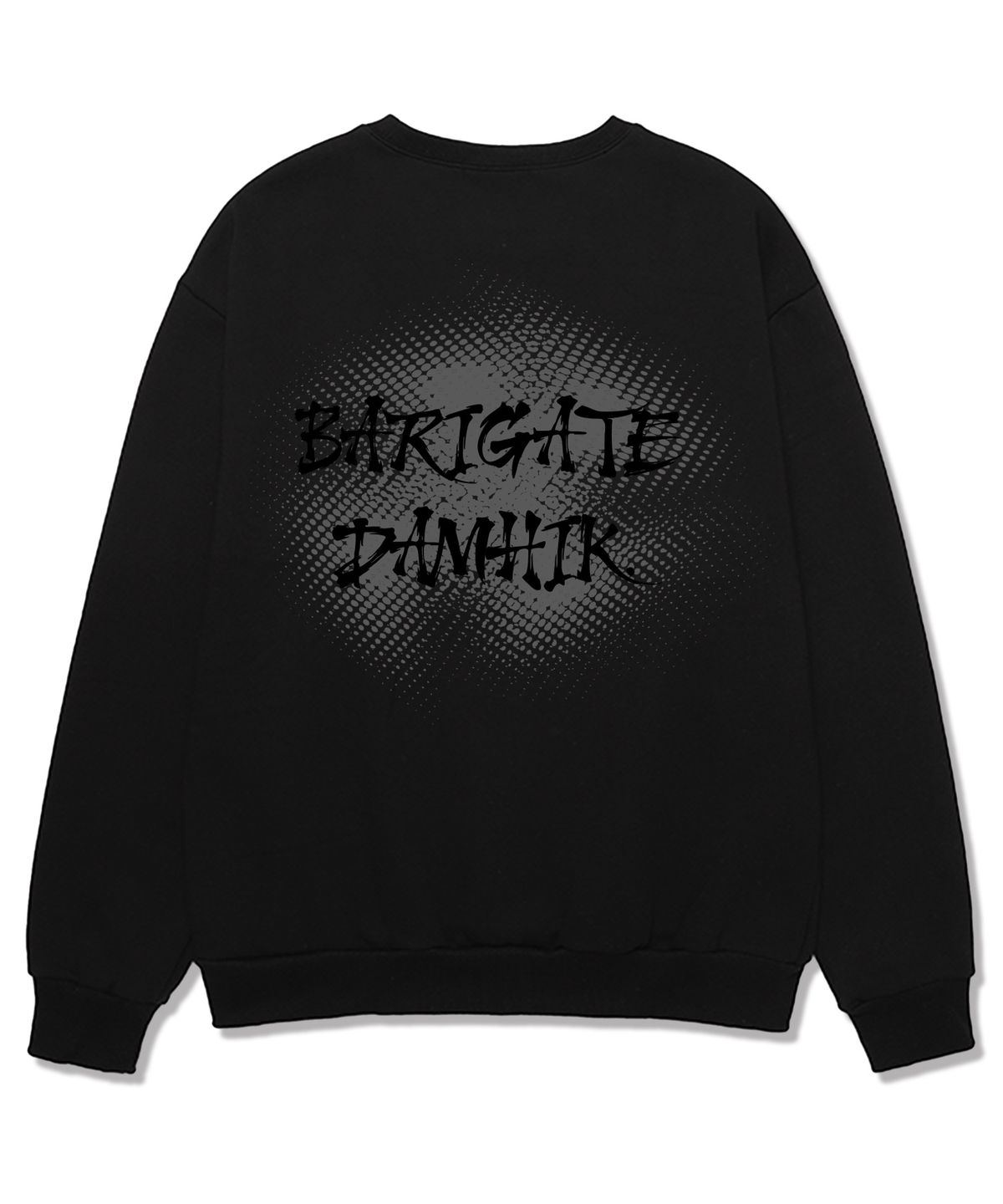 바리게이트(BARIGATE) FIGHT DAMHIK 오버핏 맨투맨 (BLS018) 블랙