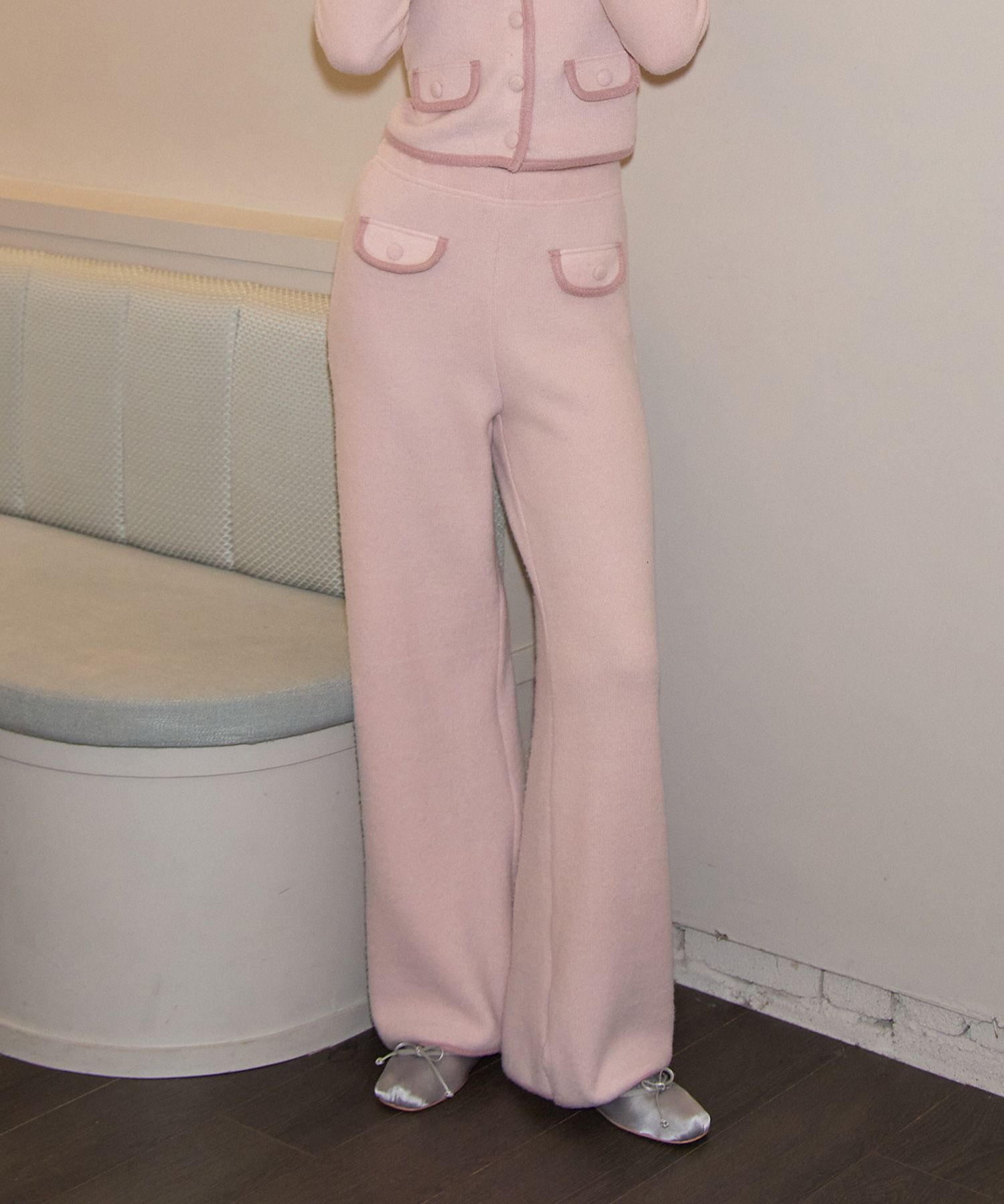 Salon de Yohn☆Cozy Knit Pants MUSINSA | SALON DE YOHN Cozy Knit Pants_ Pink