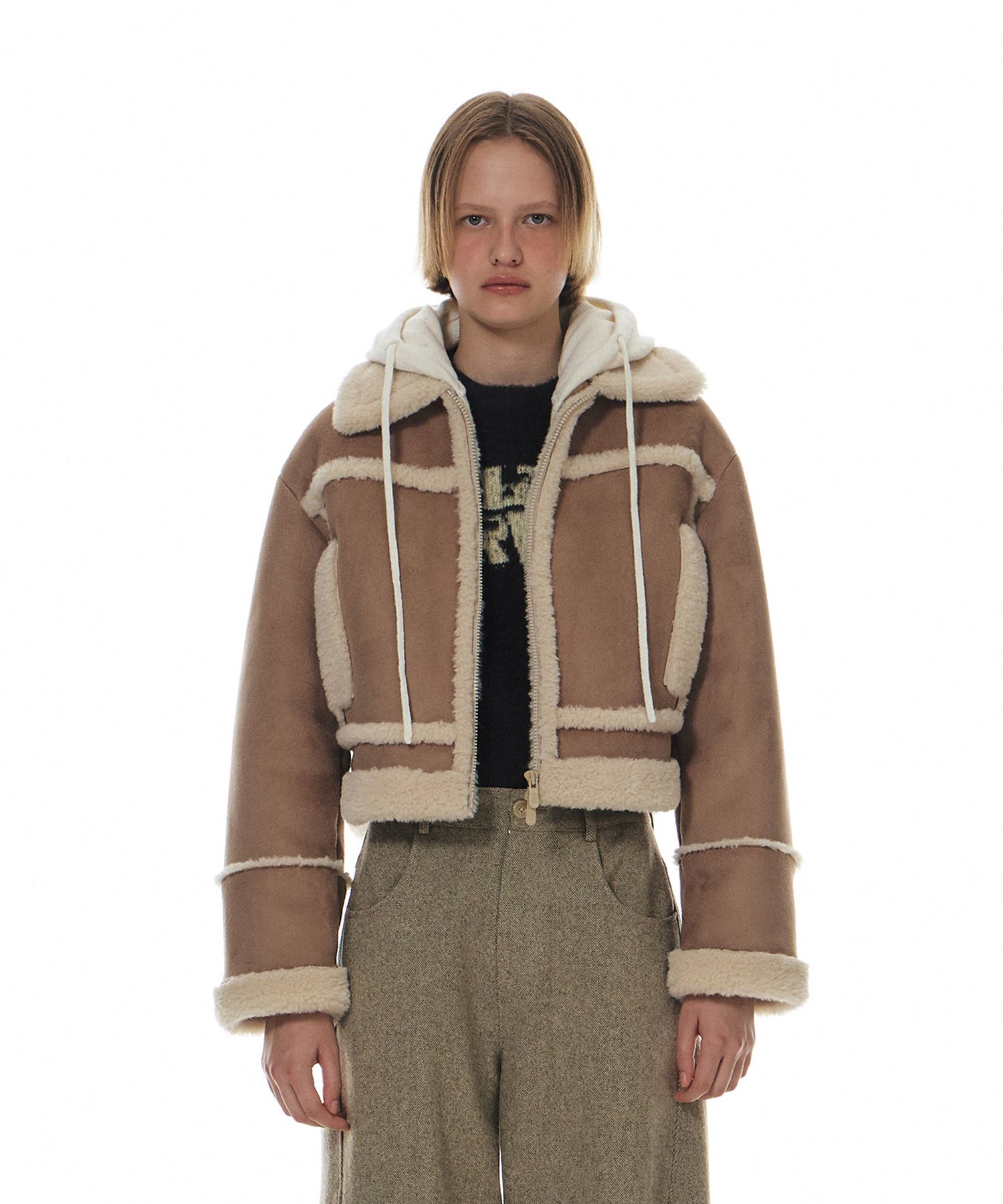 GROVE ♥ SHEARLING COLLAR MUSTANG JACKET/追跡付 MUSINSA | GROVE SHEARLING COLLAR MUSTANG JACKET (2COLOR)