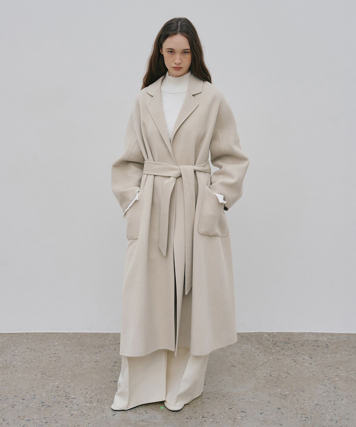 뮤제(MUSEE) [14th] MAGOT Merino Wool Handmade Coat_Cream Ivory
