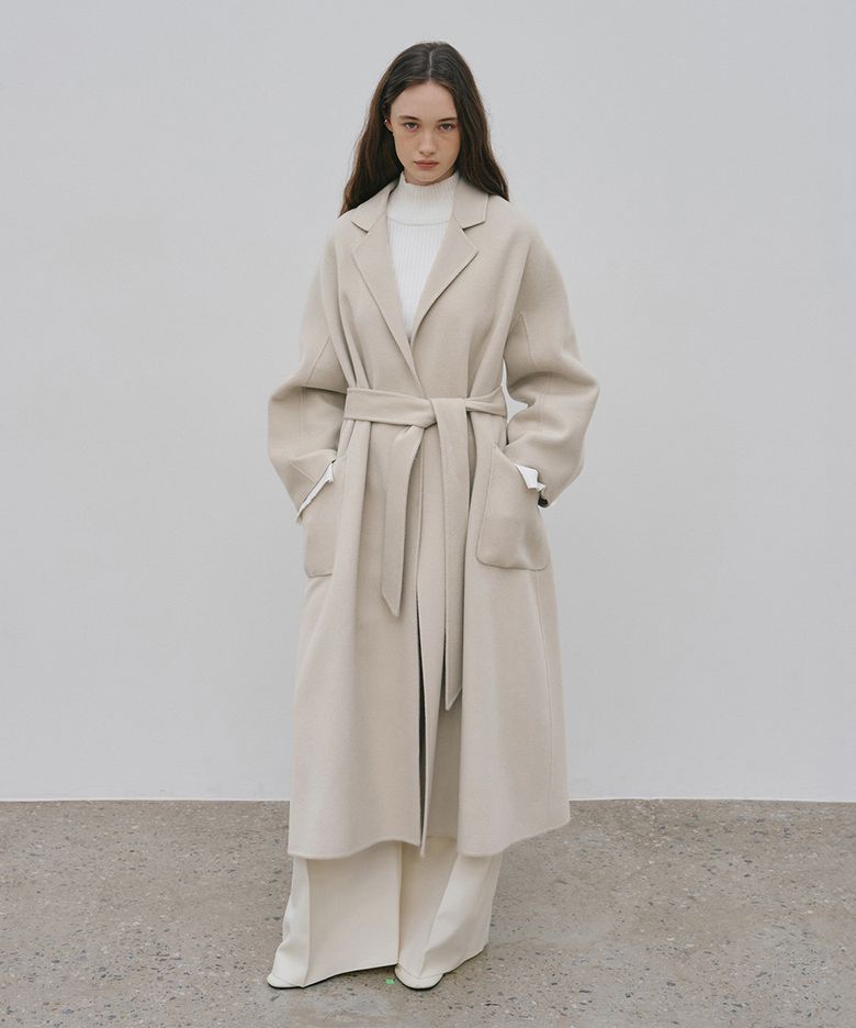 [14th] MAGOT Merino Wool Handmade Coat_Cream Ivory