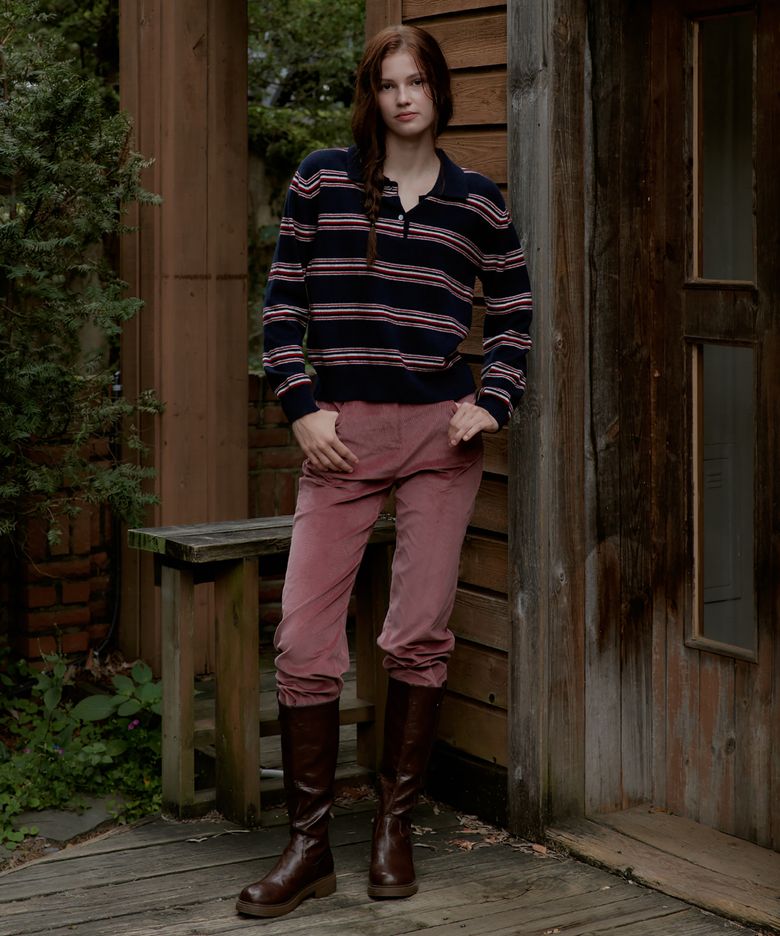 Corduroy Banding Pants_Pink