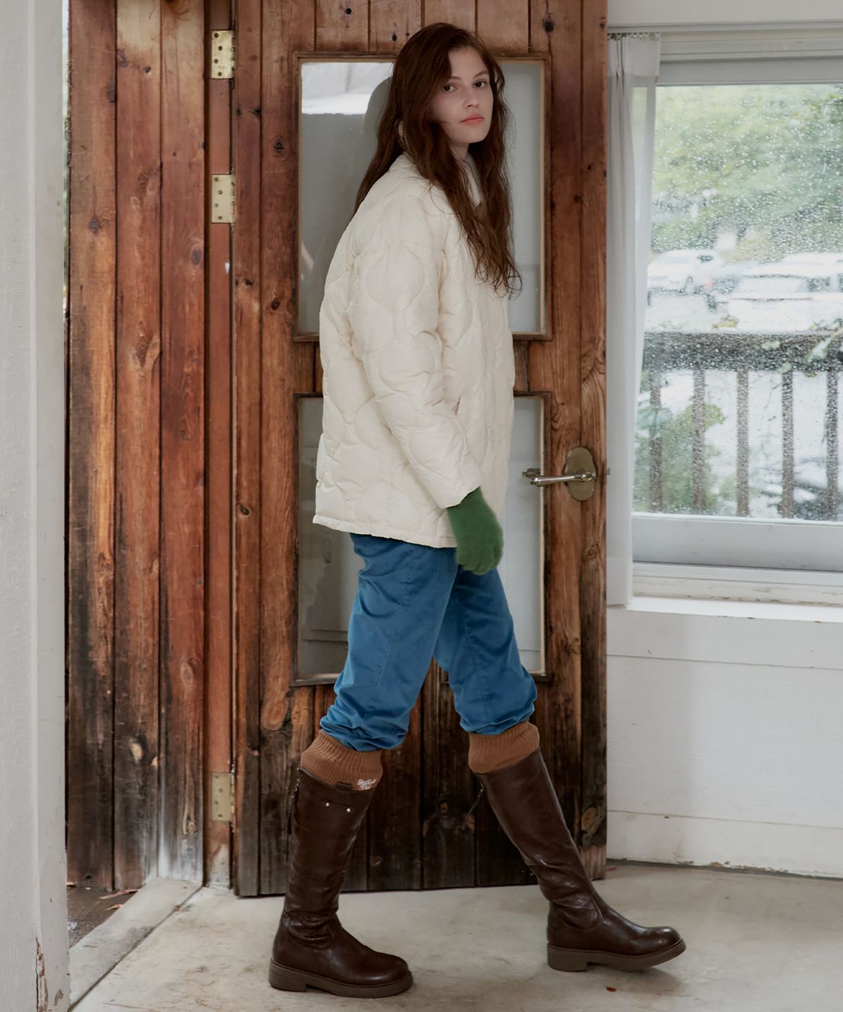 스튜디오앤파르크(STUDIO&PARC) Corduroy Banding Pants_Cobalt Blue
