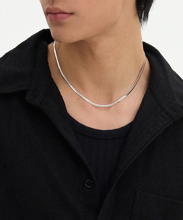 Snake Chain Necklace - White