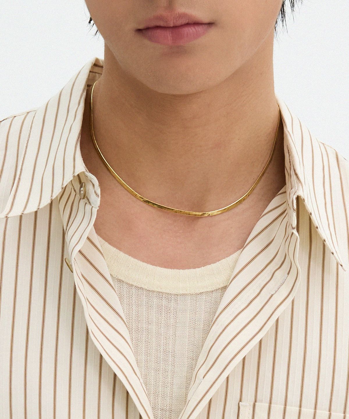 피알씨에스에스(PRCSS) Snake Chain Necklace - Yellow