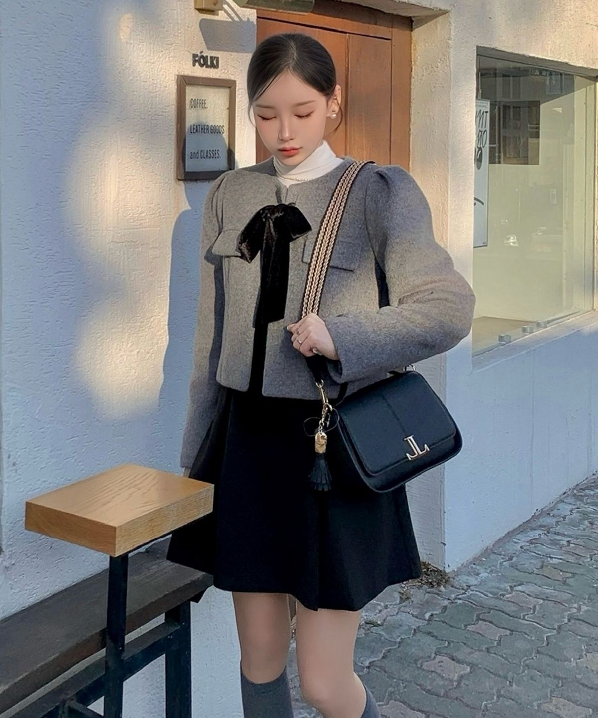 루나앤루나(LYUNANLYUNA) 로사 여성 가죽 크로스백