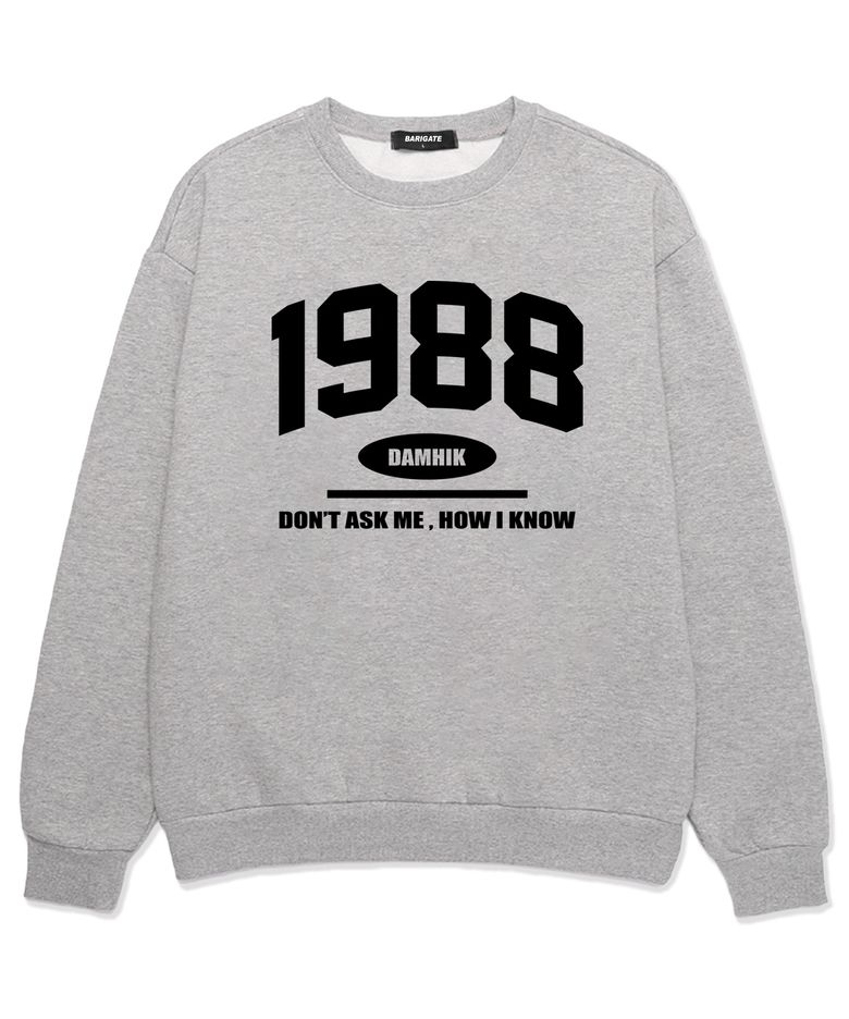 [F/W신상할인] 1988 ORIGINAL 오버핏 맨투맨 (BLS023) 멜란지그레이