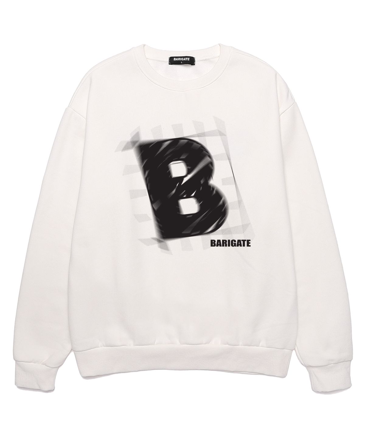바리게이트(BARIGATE) B # 오버핏 맨투맨 (BLS024) 화이트