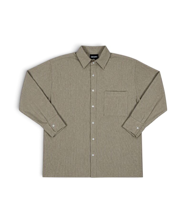 Soft Corduroy Oversize Shirts (Beige)
