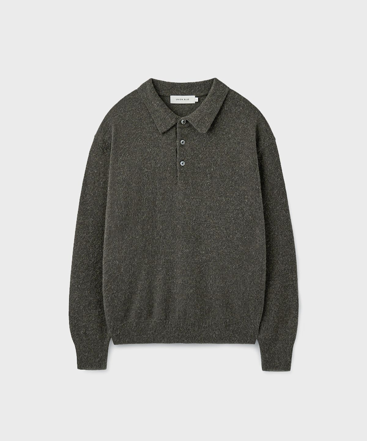 유니온블루(UNION BLUE) AURORA ALPACA POLO KNIT [DARK OLIVE]