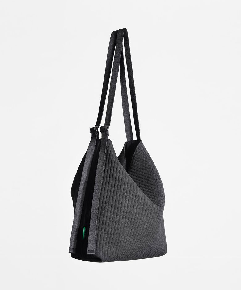 넉넉 루즈핏 쇼퍼백 57 골지 코듀로이 - black