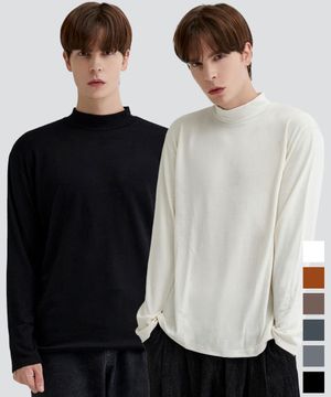 [2PACK] 하프 폴라 티셔츠 6Color