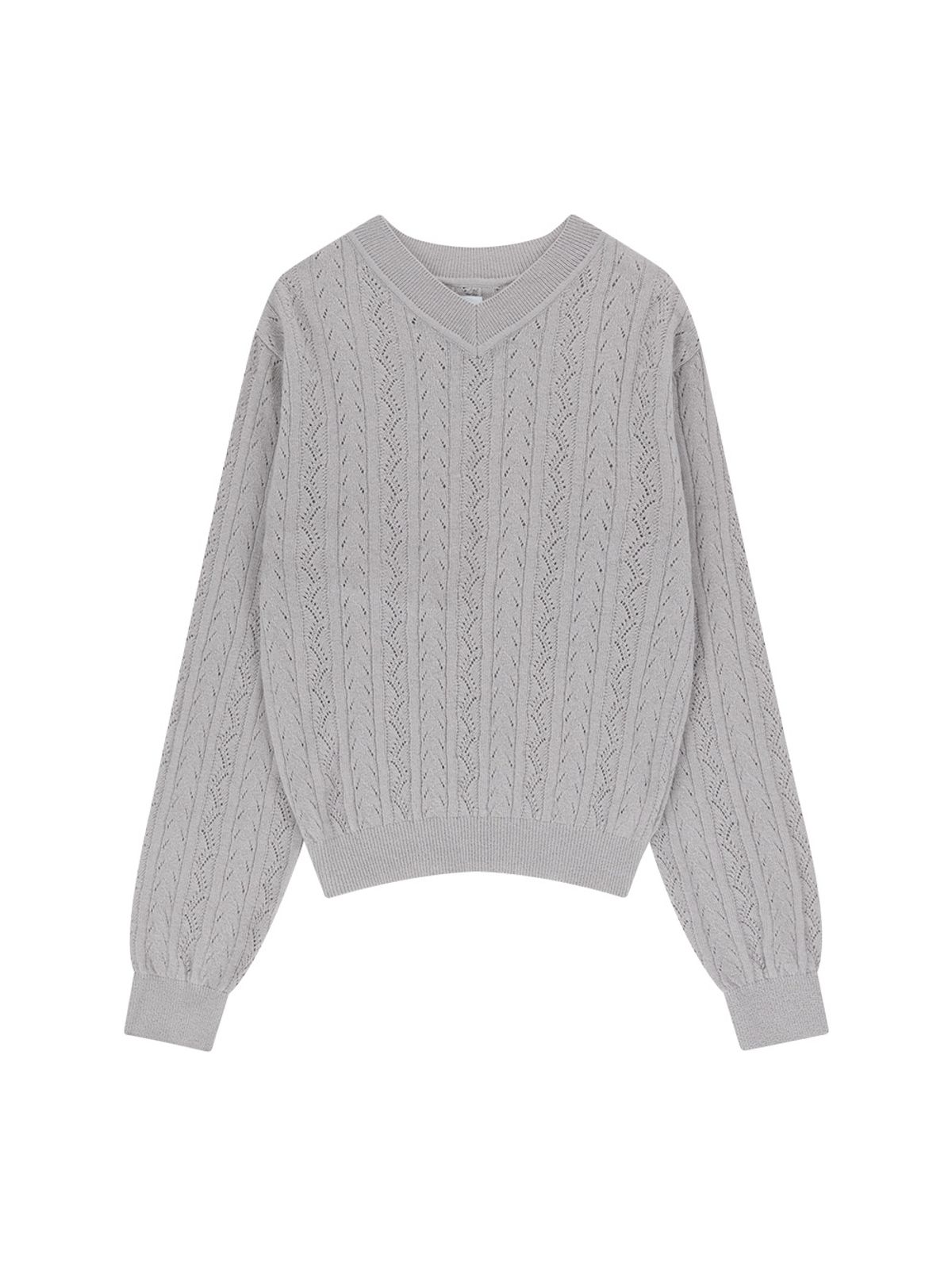 뚜오미오(TUOMIO) V-NECK SWEATER [GREY]