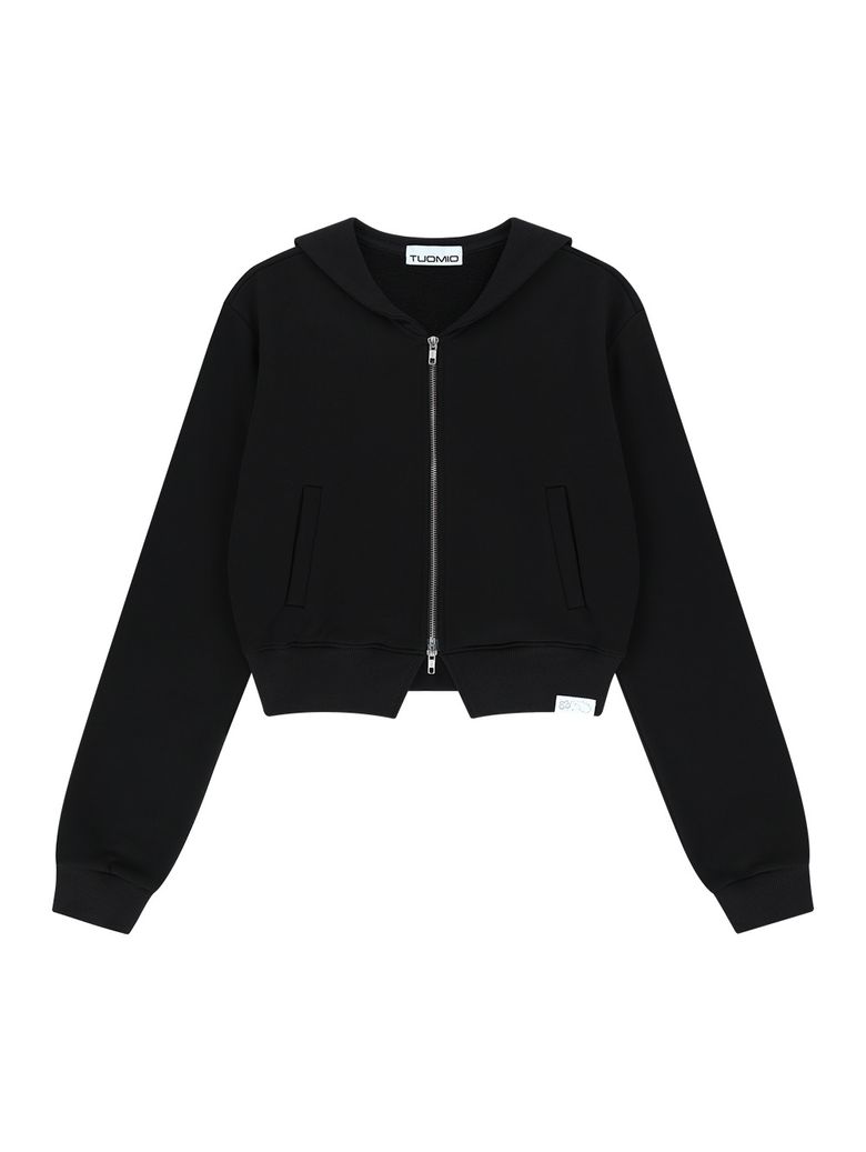 SAILOR COLLAR ZIP-UP [BLACK]